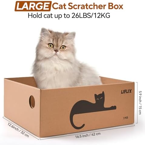 LIFLIX 7PCS Reversible Cat Scratching Pads