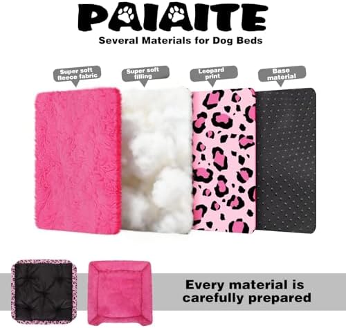 Rectangle Washable Dog Bed for Large, Medium & Small Dogs – Soft Calming Puppy