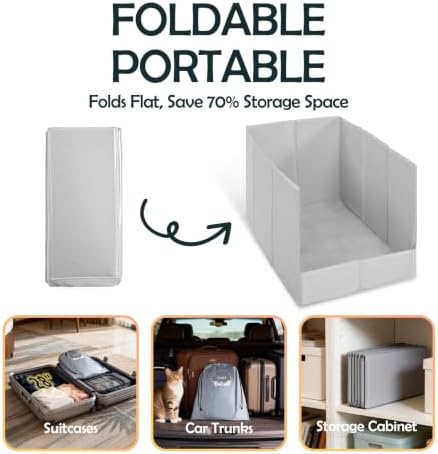 MEEXPAWS Cat Litter Box Enclosure, Foldable Waterproof Splash Guard