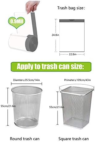 Besli 10 Gallon Drawstring Trash Bag Garbage Bag Trash Can Liner, 0.9 Mil