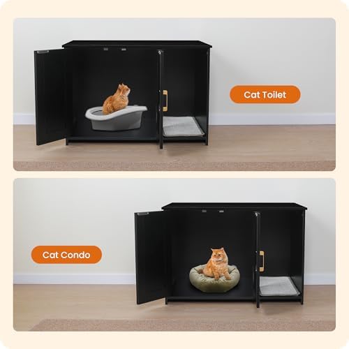 Dwanton Cat Litter Box Enclosure,