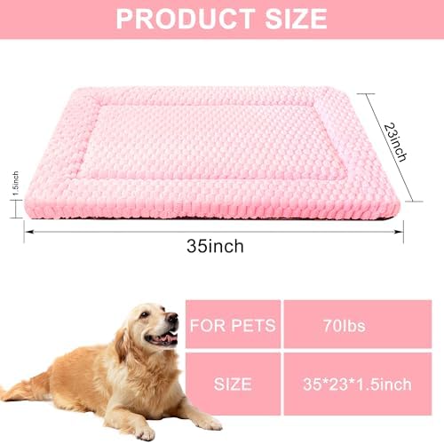Dog Bed Mat, Reversible & Ultra Soft Kennel Pad-Machine Washable Pet Bed