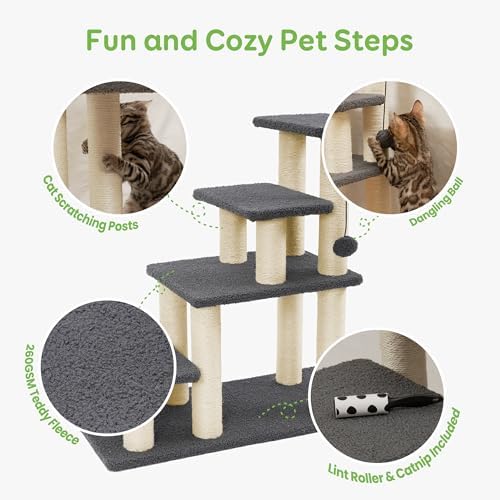 Pawque Dog Stairs & Cat Scratching Post Pet Steps