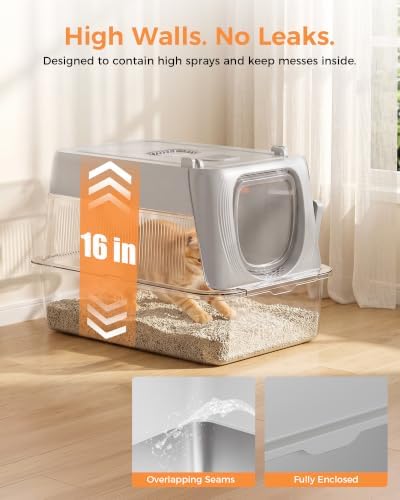 GTPLAYER XL Stainless Steel Cat Litter Box