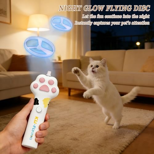 Cat Toy Disc, Interactive Cat Fetch Toy Flying Discs