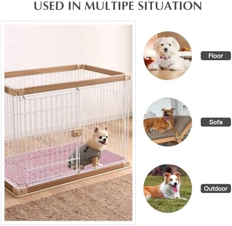 BVAGSS Reversible Dog Crate Pad, Memory Foam Pet Bed Mat, Soft Warm Machine