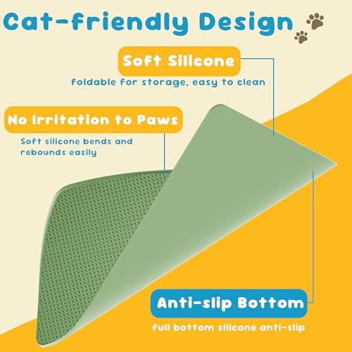 Cat Litter Mat, Silicone Litter Trapping Mat