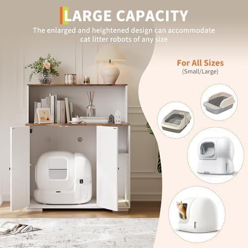 Garvee Dog-Proof Large Cat Litter Box Enclosure