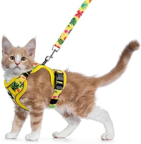 Halypet Cat Harness and Leash Set, Escape Proof Adjustable Harness