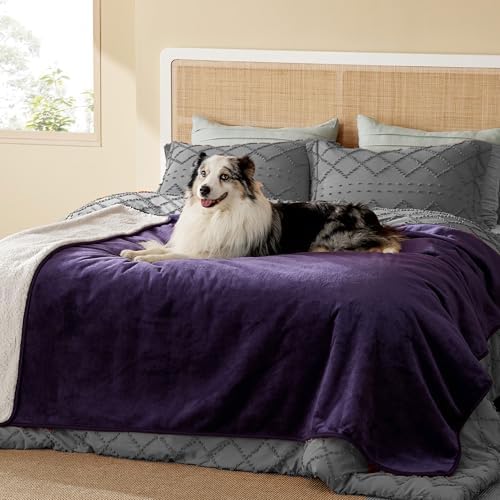 Bedsure Waterproof Blanket for Bed Soft Sherpa Fleece Throw, Twin 80"x60"