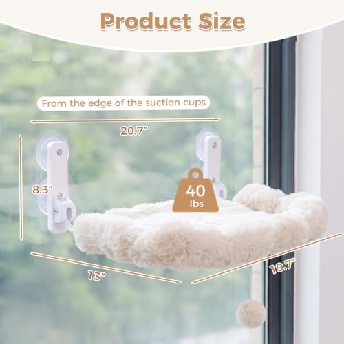 Foldable Cat Window Perch, Cordless Cat Hammock