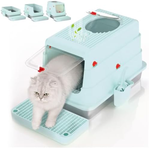 4-in-1 Stainless Steel Cat Litter Box