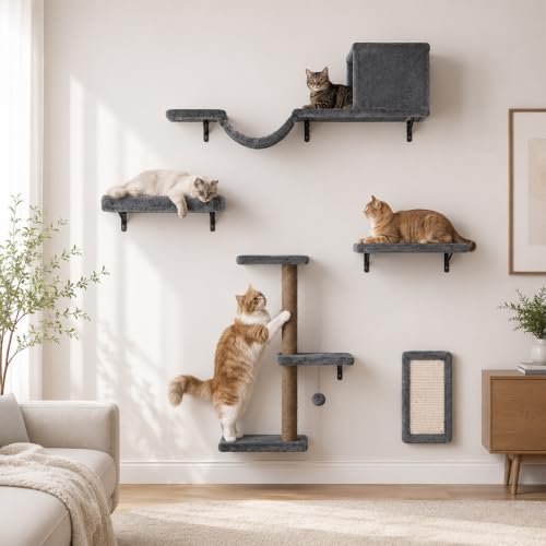 5-in-1 Cat Wall Shelves