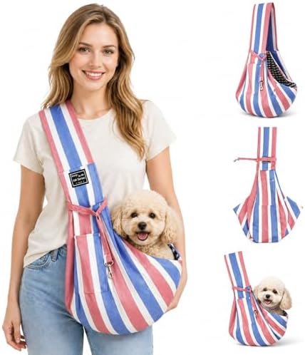 Small Pet Sling Carrier Breathable Texture