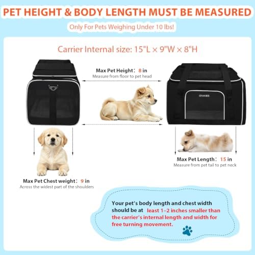 Petskd Top & Side Expandable Small Pet Carrier