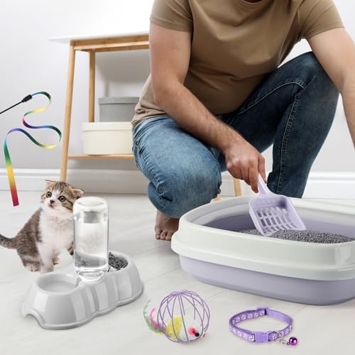 Tioncy 7 Pcs Kitten Litter Box Starter Kit