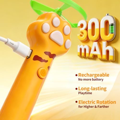 BABORUI Cat Toy Disc Launcher, Rechargeable Interactive Cat Fetch Toy Launcher