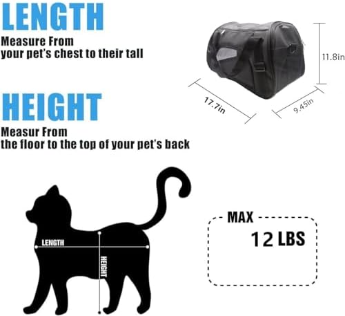ZaneSun Cat Carrier, Soft-Sided Pet Travel Carrier