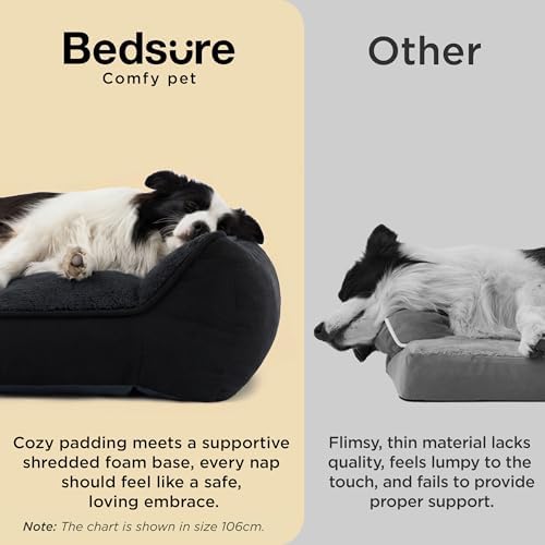 Bedsure SupportMax® Extra Thick Orthopedic XL Dog Beds Large Sized Dog