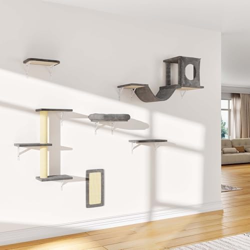 12-in-1 Cat Wall Shelves, Wall Mounted Cat Climber