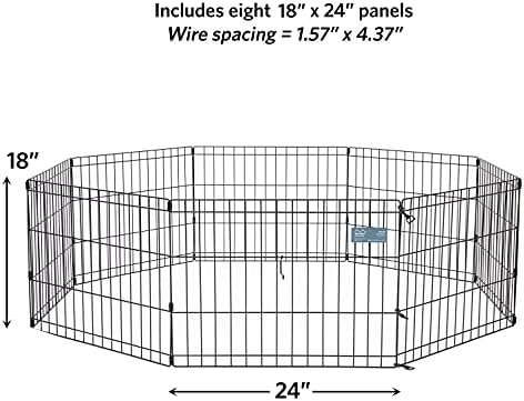 MidWest 18-Inch Exercise Pen, No Door, 16 Sq Ft Play Area