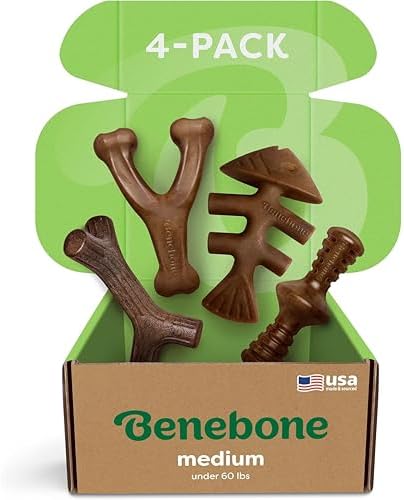 Benebone Medium 4-Pack Dog Toys
