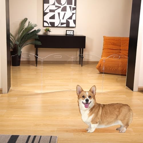 Clear Acrylic Freestanding Dog Gates
