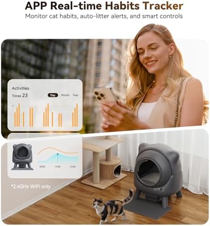 Automatic Litter Box, FEELNEEDY Self Cleaning Litter Box, Odor Control Robot