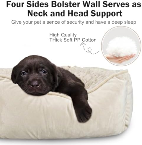 JOEJOY Rectangle Dog Bed for Large Medium Small Dogs