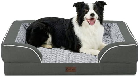 Waterproof Orthopedic Dog Bed for Medium Dogs, Dark Grey