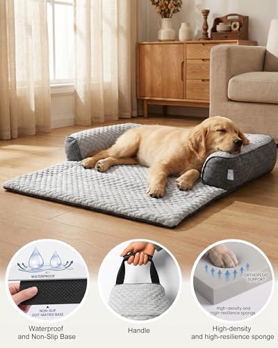 Calming Dog Bed/Mat for Couch, Faux Rabbit Fur Pet Sofa Furniture Protector