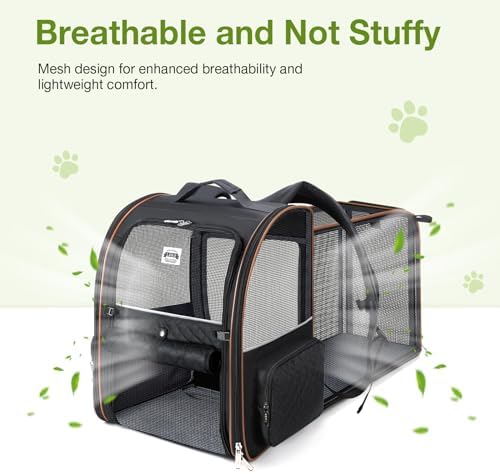 Large Cat Backpack Carrier Expandable Pet Carrier Backpack