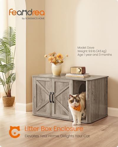 Feandrea Double Cat Litter Box Enclosure