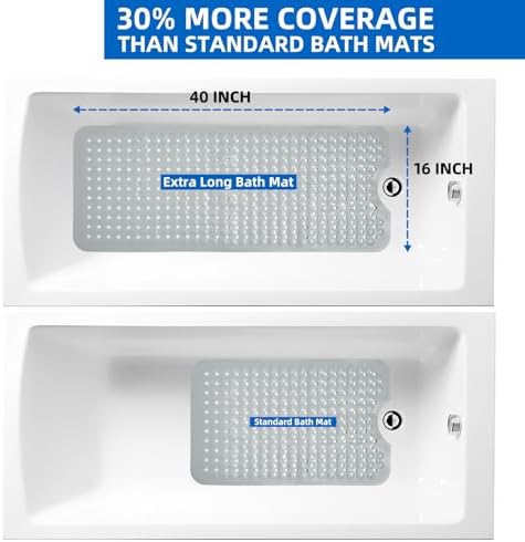 MOONFLY Shower and Bathtub Mat, 40x16 Inches