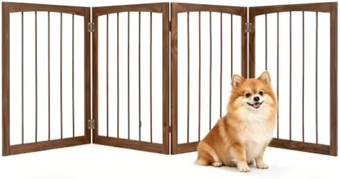 Giantex 4-Panel Freestanding Foldable Dog Gate