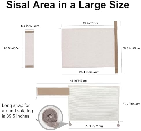 Cat Scratch Sofa Protector, 27.6" L*19.6" W Cat Scratch Furniture Protector Pad