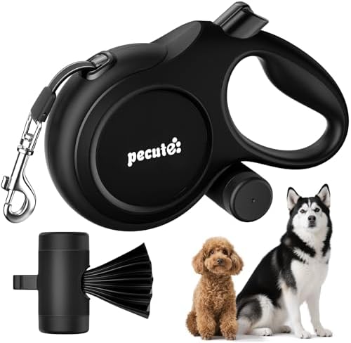 Pecute Dog Leash Retractable 26ft