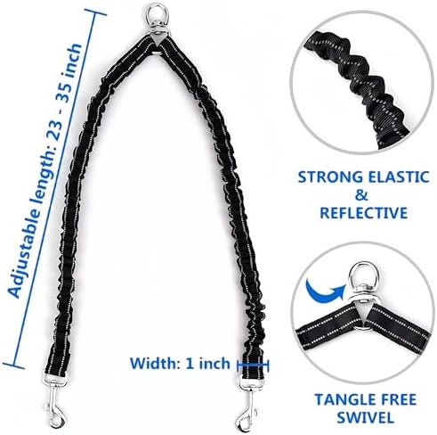 Small Breed Dual Retractable Dog Leash One-Button Break and Lock, Non-Slip Grip