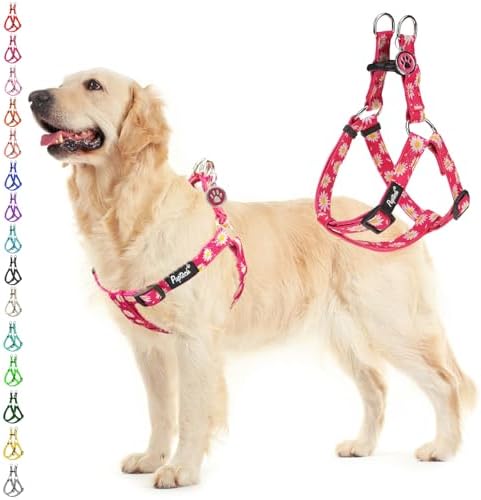 PUPTECK No Pull Dog Harness Large Sized Step-in Adjustable Puppy Vest