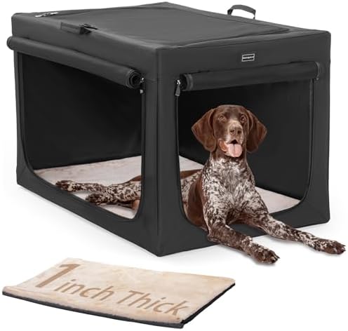 PETSFIT Portable Dog Crate for Large Dogs, – 40" Soft Dog Travel Crates