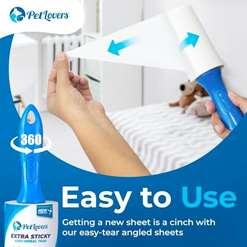 PetLovers Extra Sticky Lint Roller Mega Value Set 1000 Sheets