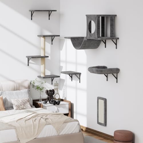 12-in-1 Cat Wall Shelves, Wall Mounted Cat Climber