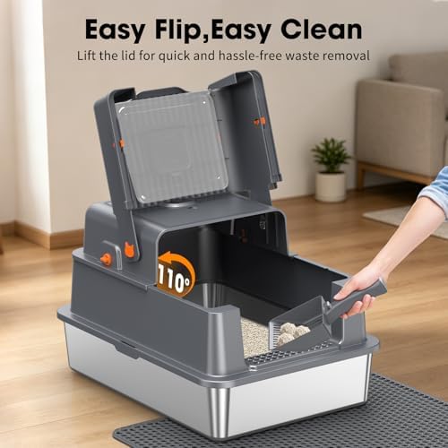 XXXL Stainless Steel Cat Litter Box