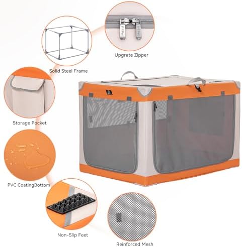 36" Collapsible Dog Crate for Large Dogs
