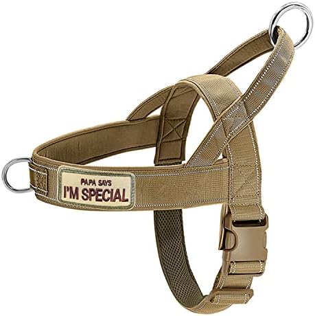 No Pull Dog Harness Brown for Small Medium Large Sized Dog, Reflective Escape
