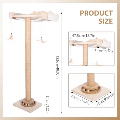 Fantasreen Window Perch Cat Hammock Tree 48",