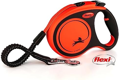 Flexi Xtreme Tape Orange & Black Large 5m Retractable Dog Leash/Lead