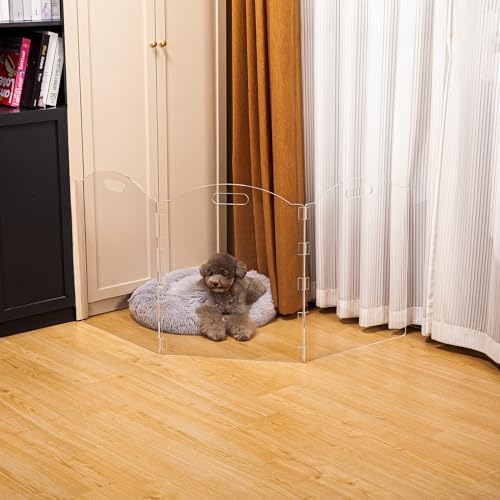 Clear Acrylic Freestanding Dog Gates