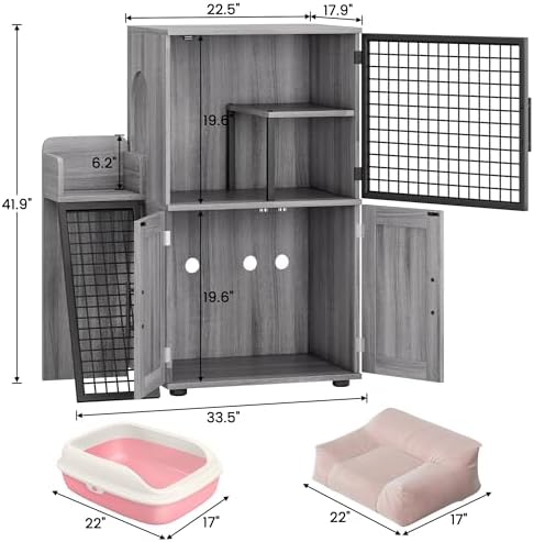 IDEALHOUSE Cat Litter Box Enclosure