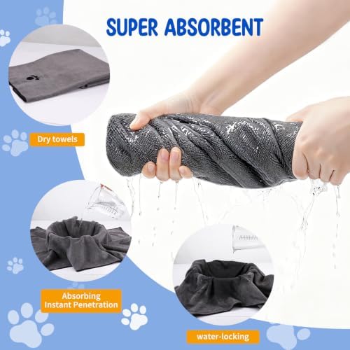 ATONET 2 Pack Microfiber Dog Towels